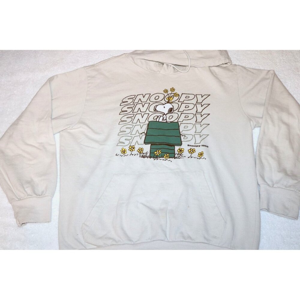 Nostalgic Vintage Peanuts Snoopy 1950 Graphic Hoodie: Retro Comfort Sz M Cartoon